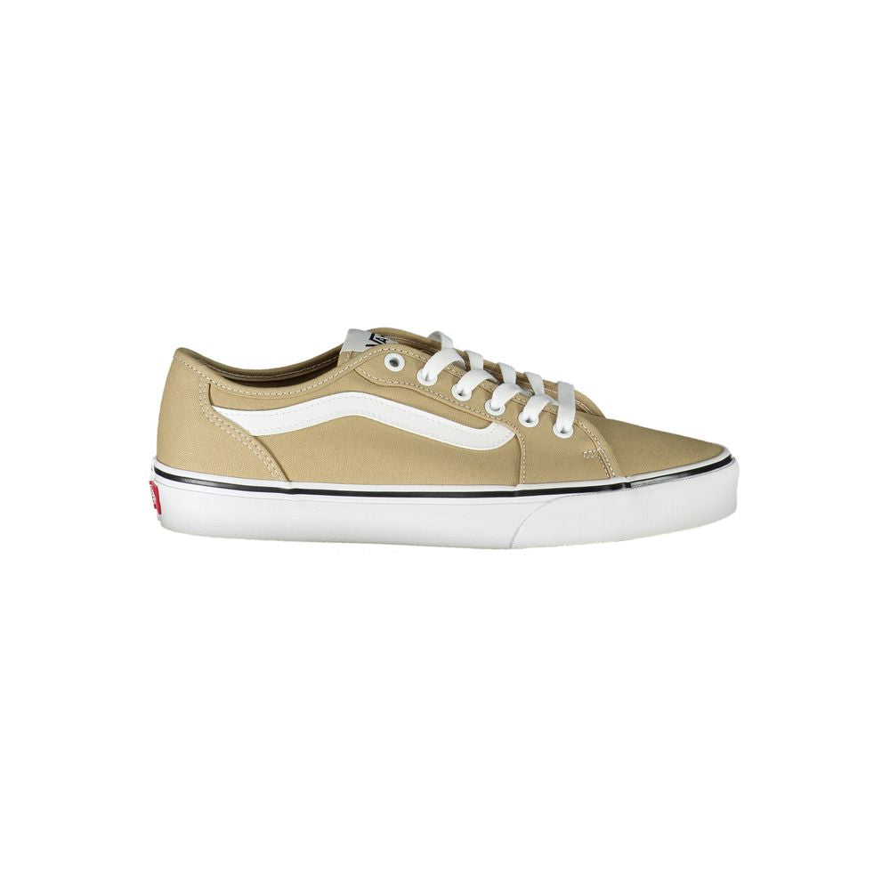 Vans Beige Polyester Sneaker with Contrast Details