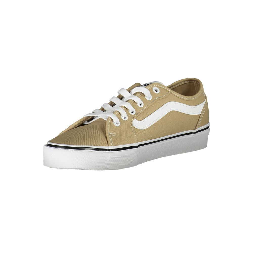 Vans Beige Polyester Sneaker with Contrast Details