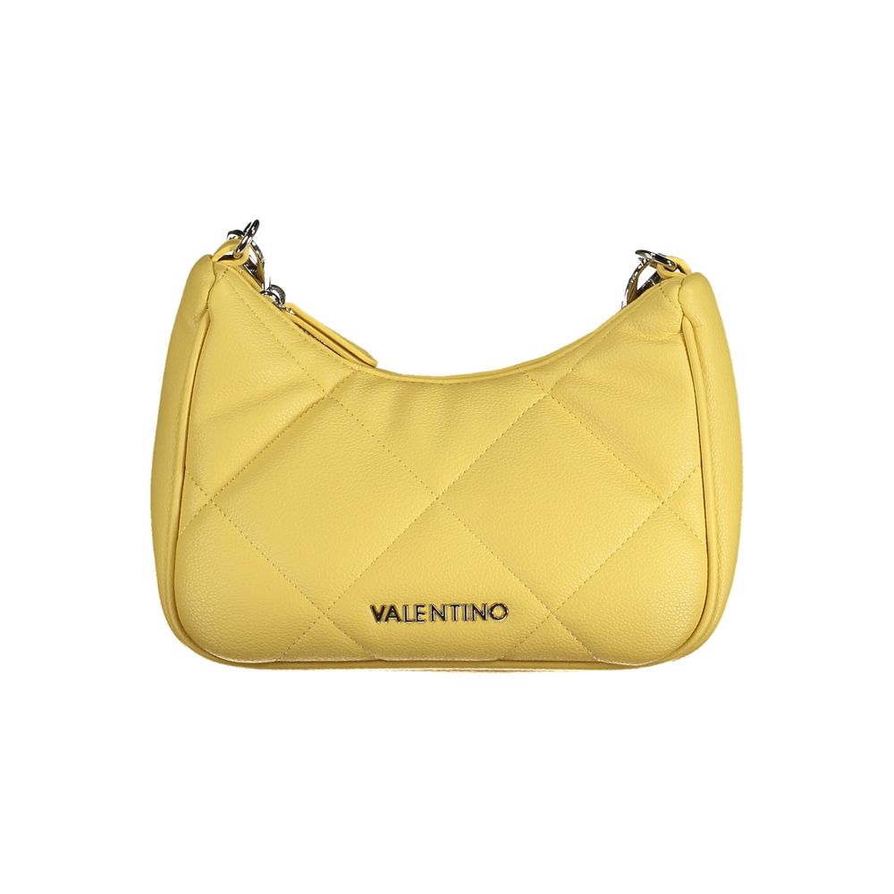 Valentino Bags Yellow Faux Leather Handbag with Chain Handle