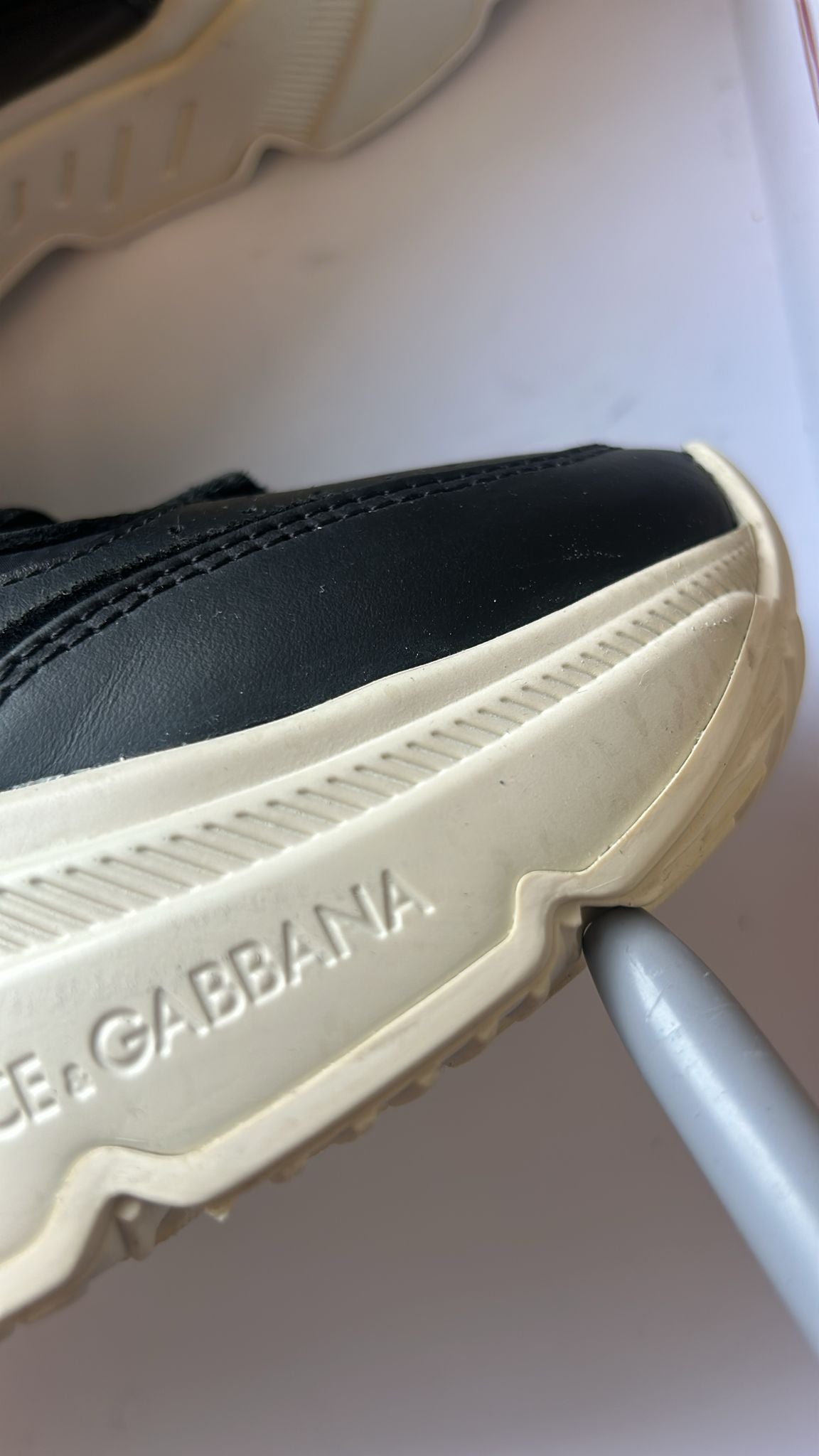 Dolce & Gabbana Black & White Daymaster Low Top Sneakers for Men