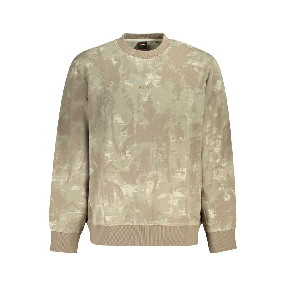 Hugo Boss Brown Cotton Sweater for Stylish Comfort