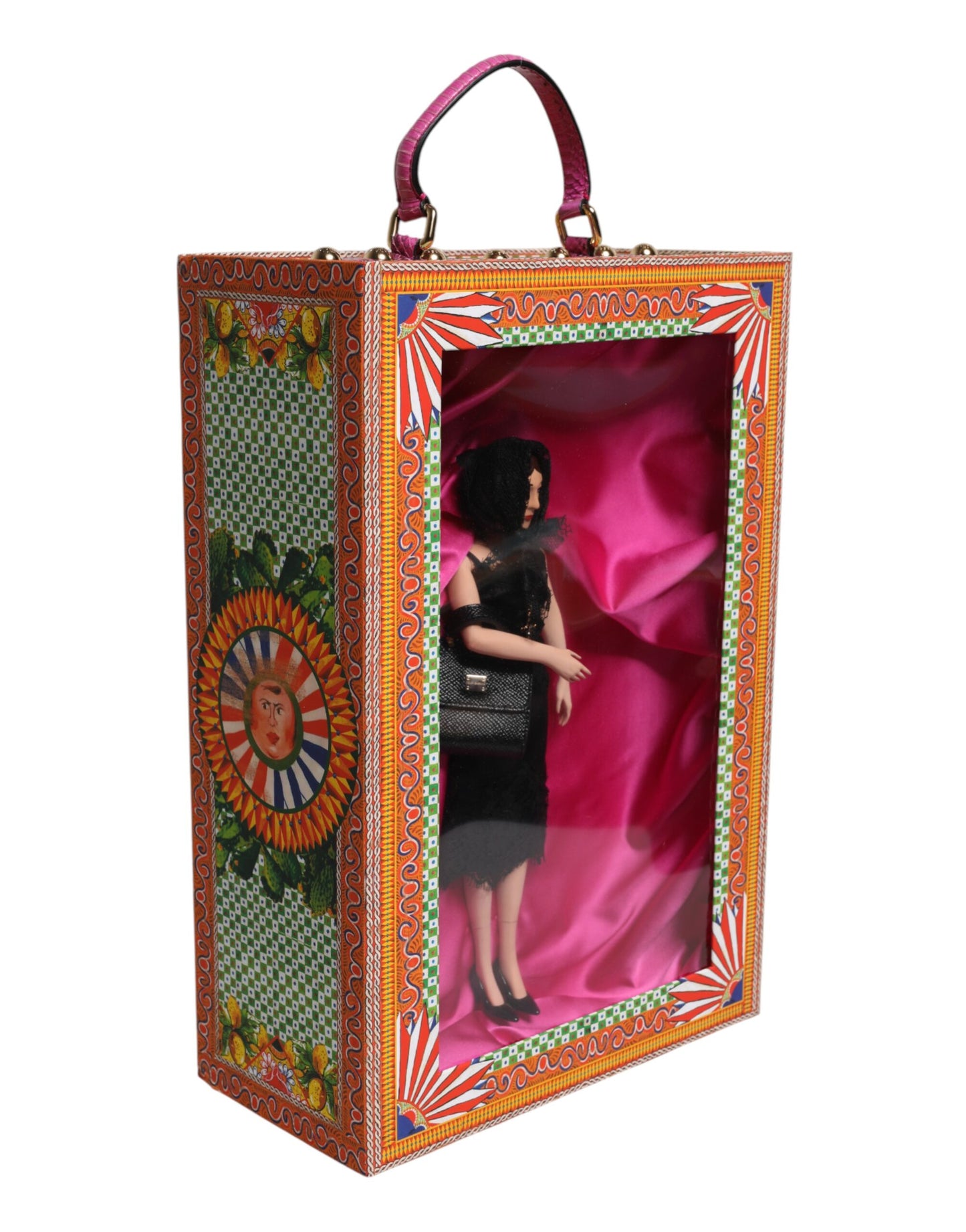 Dolce & Gabbana Black Dress Ceramic Porcelain Fashion Leather Sicily Doll - ROSA nr 138/200