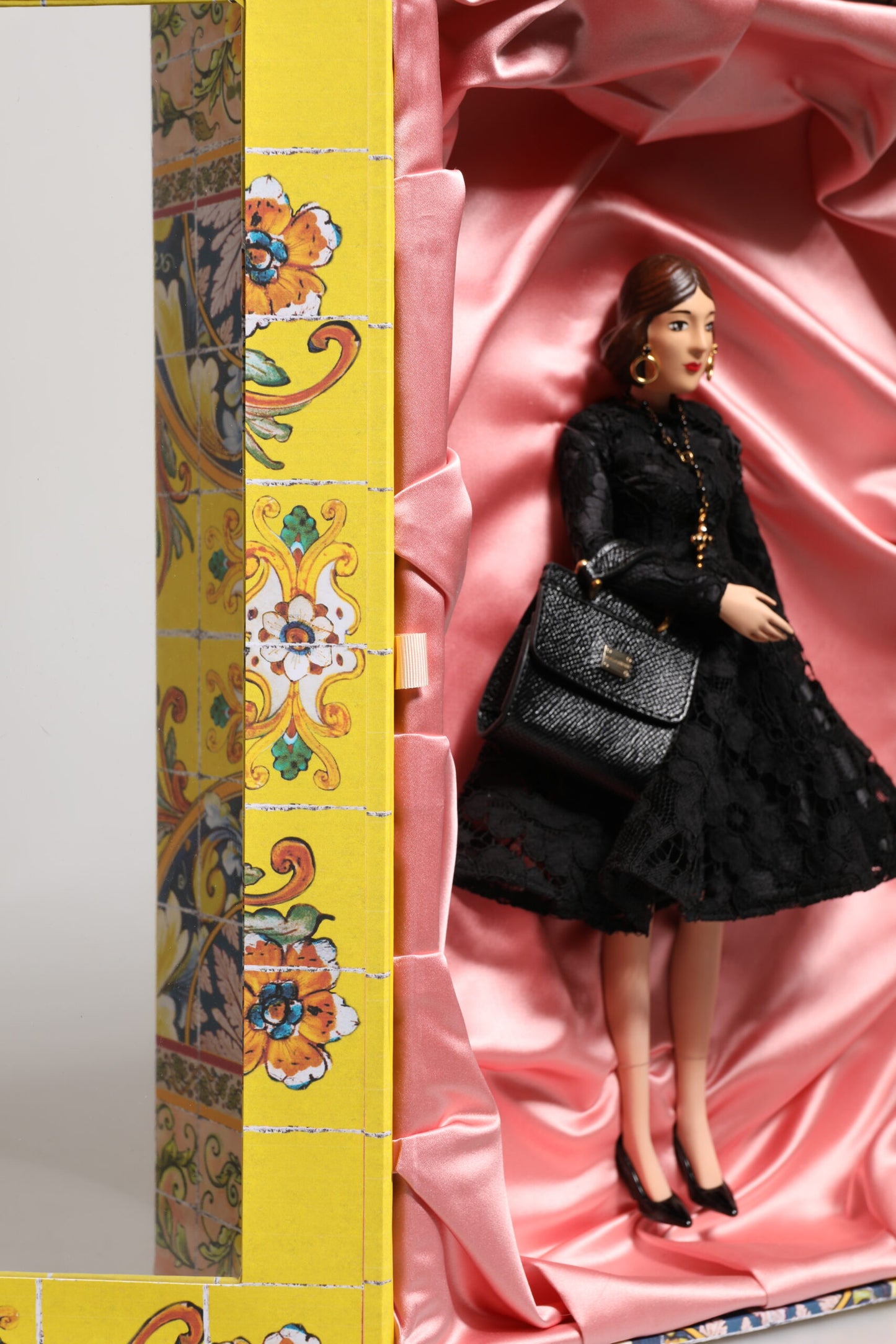 Dolce & Gabbana Black Dress Ceramic Porcelain Fashion Leather Sicily Doll - CARMELA nr 177/200