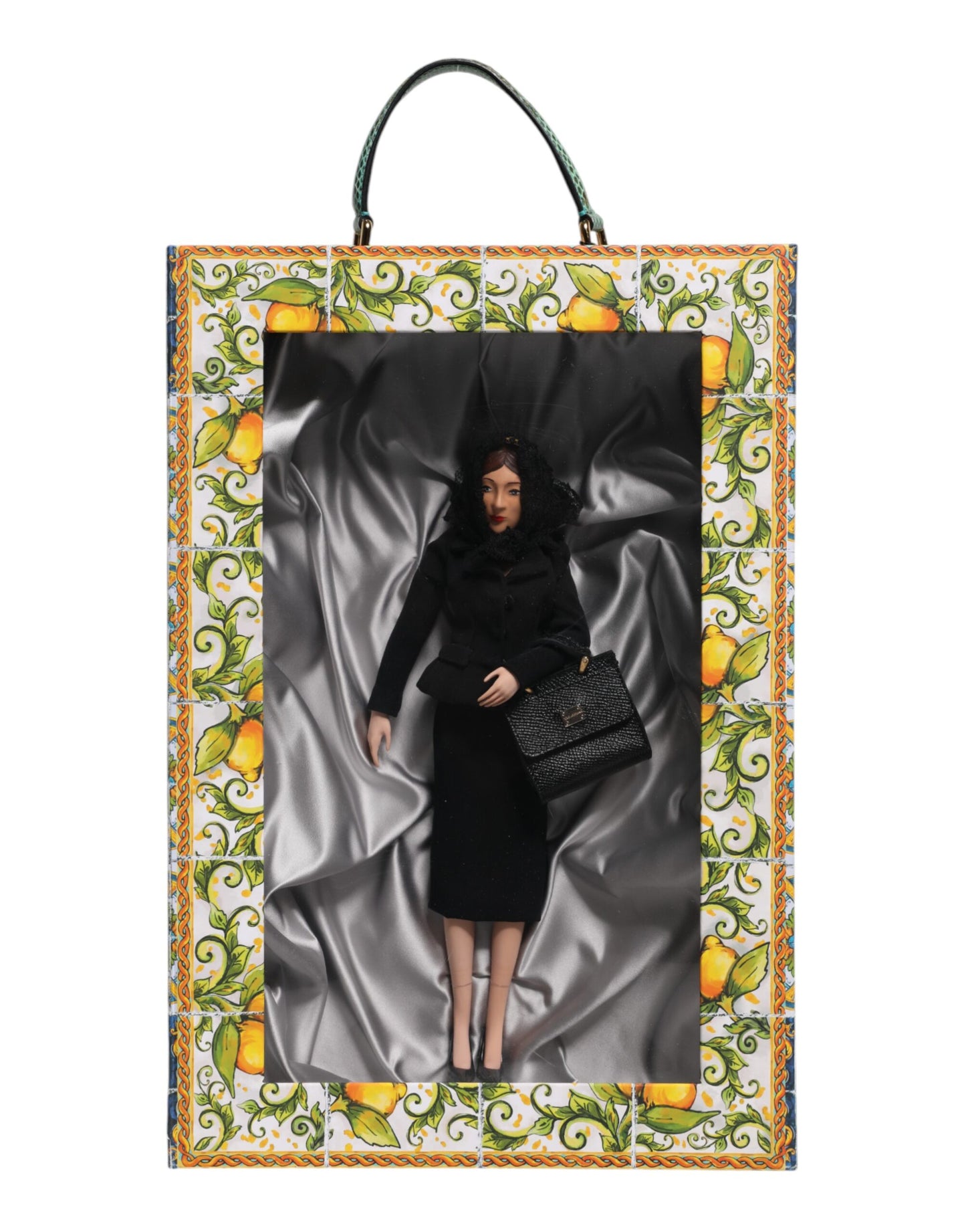 Dolce & Gabbana Black Dress Ceramic Porcelain Fashion Leather Sicily Dolls - MARIA