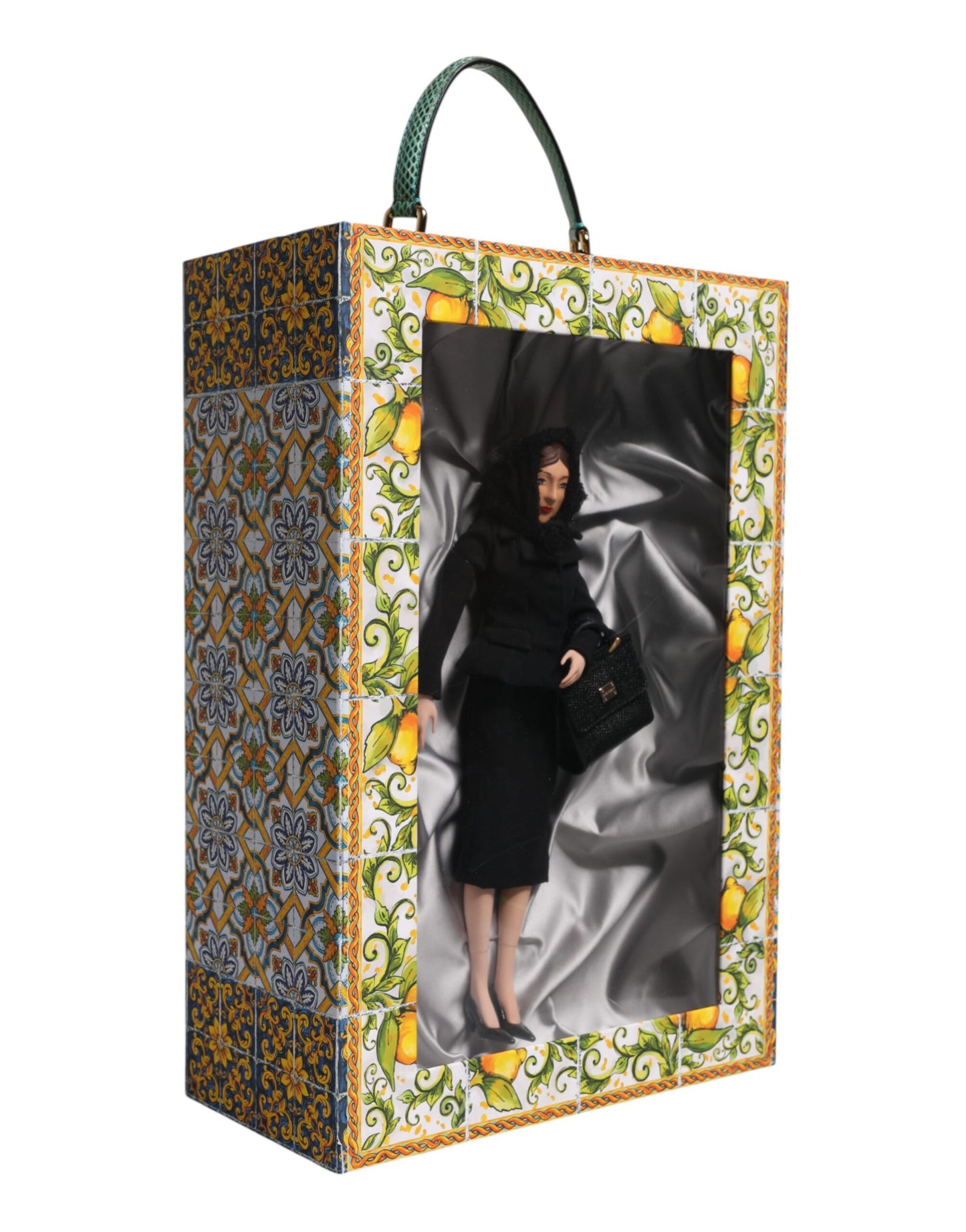 Dolce & Gabbana Black Dress Ceramic Porcelain Fashion Leather Sicily Dolls - MARIA