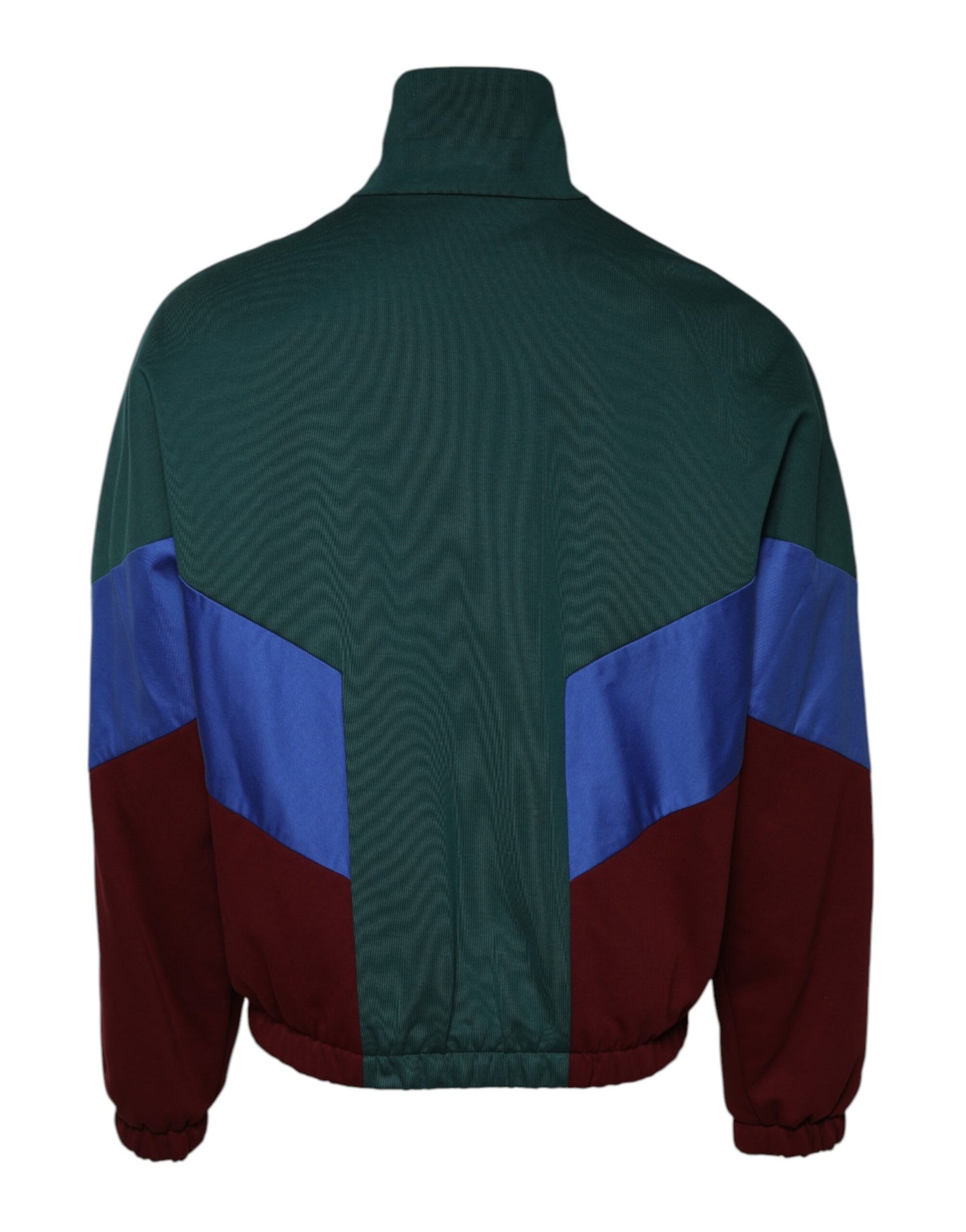 Dolce & Gabbana Multicolor Cotton Logo Full Zip Bomber Jacket