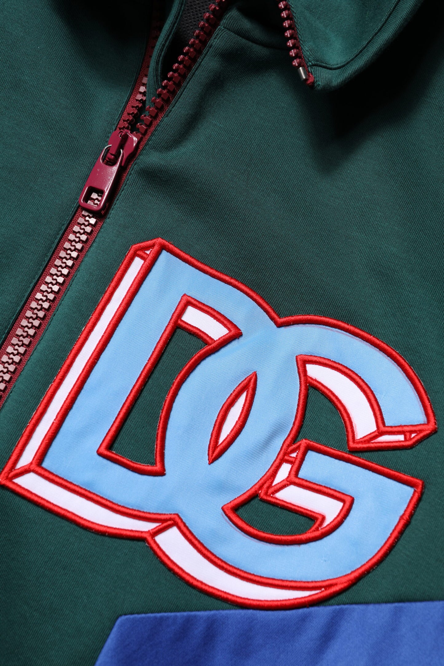 Dolce & Gabbana Multicolor Cotton Logo Full Zip Bomber Jacket