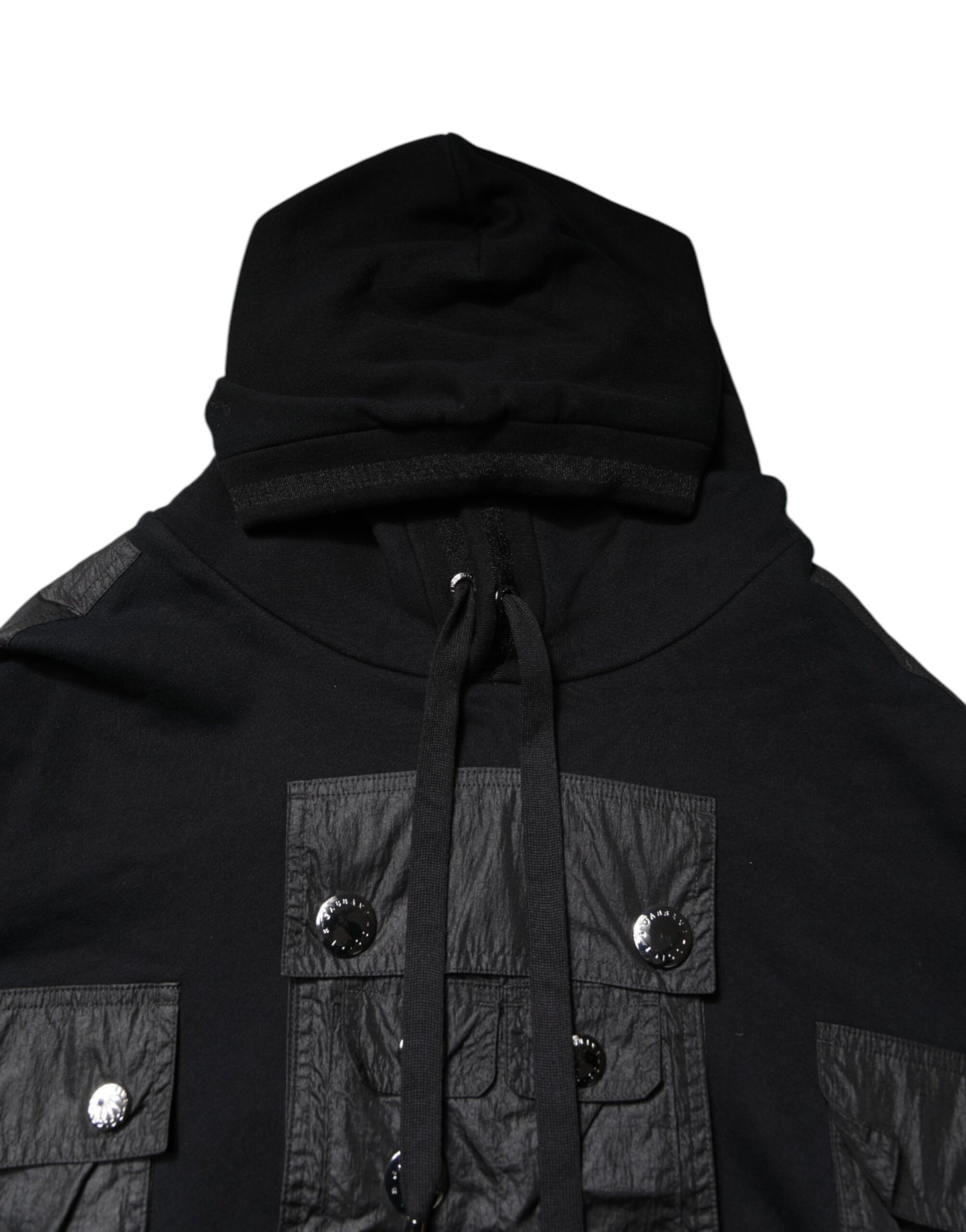 Dolce & Gabbana Black Cotton Hooded Sweatshirt