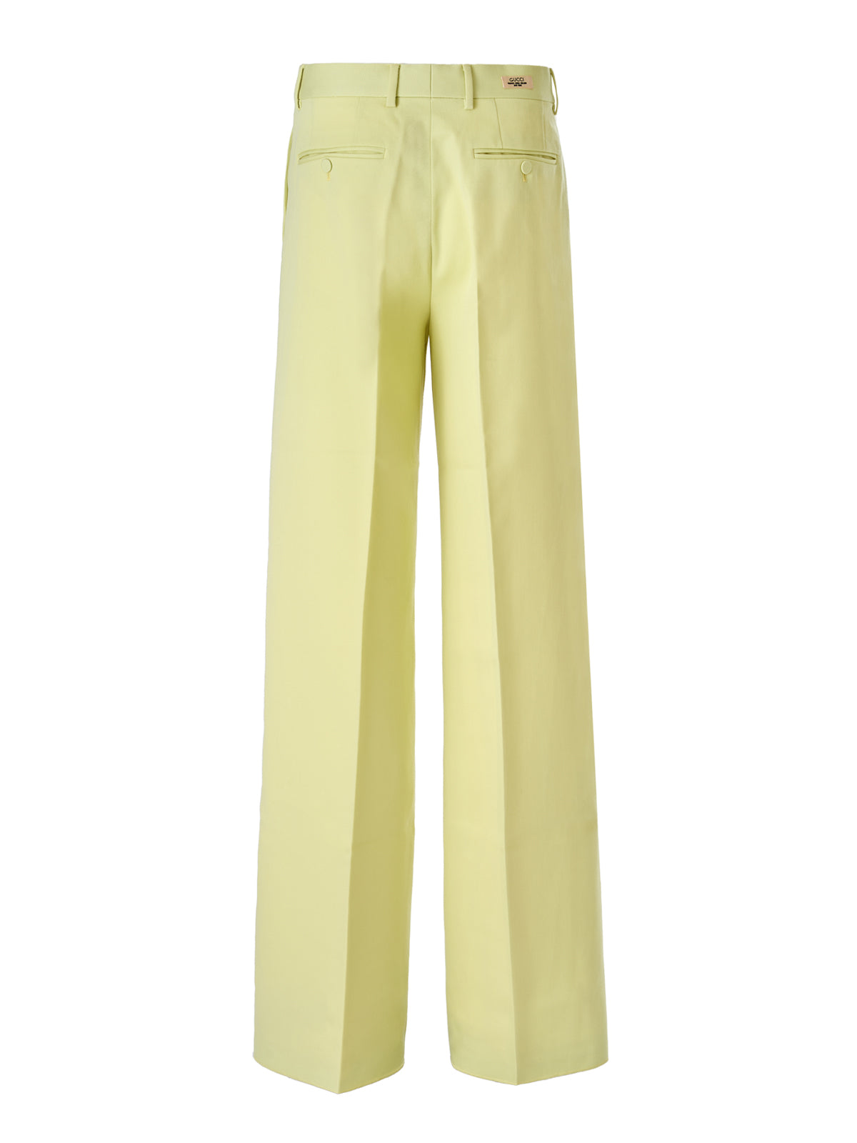 Gucci Lime Yellow Trousers for Men