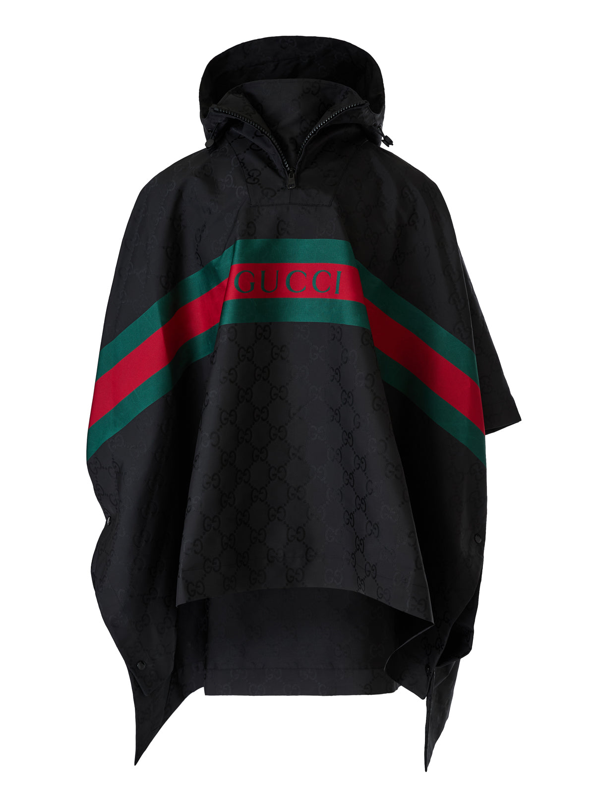 Gucci GG Jacquard Hooded Short Sleeve Oversized Jacket