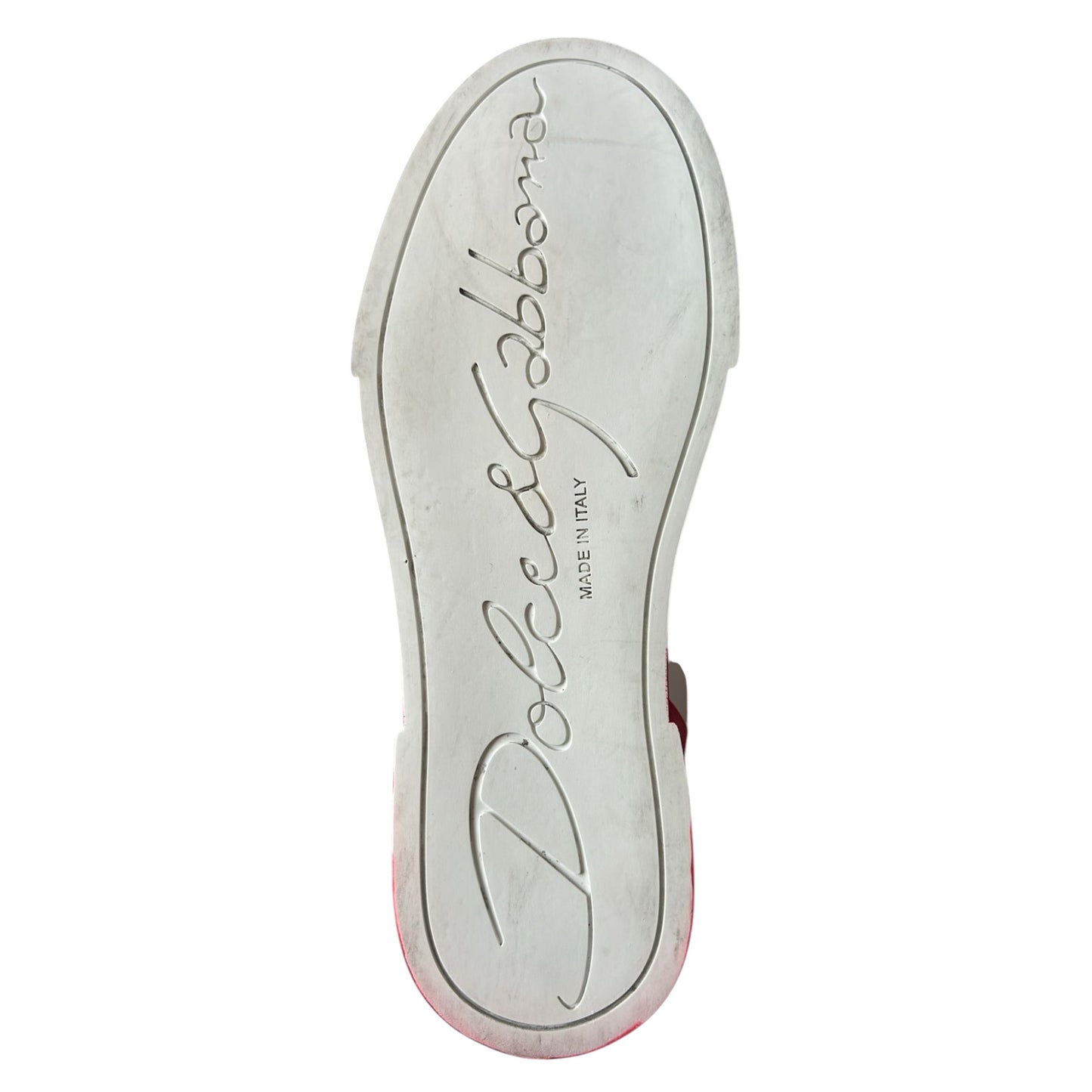 Dolce & Gabbana Portofino Women's White & Red Logo Sneakers