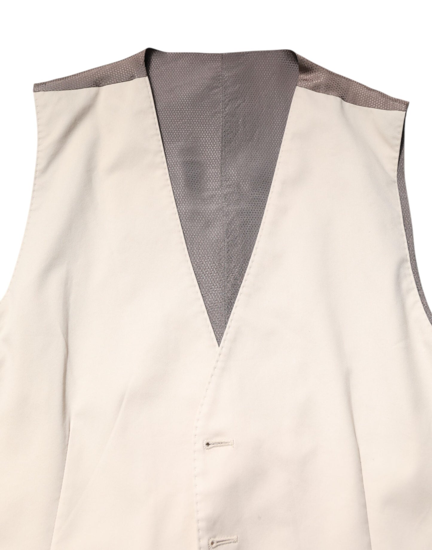 Dolce & Gabbana Beige Gray Formal Waistcoat Vest for Men