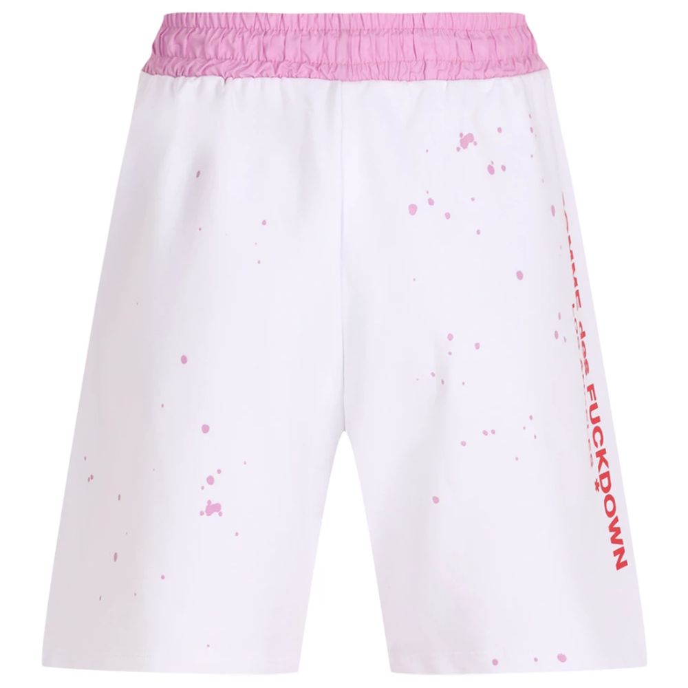 Comme Des Fuckdown White Cotton Fleece Shorts