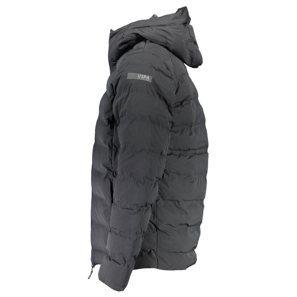 U.S. POLO ASSN. Black Elastane Men's Hoodie Jacket