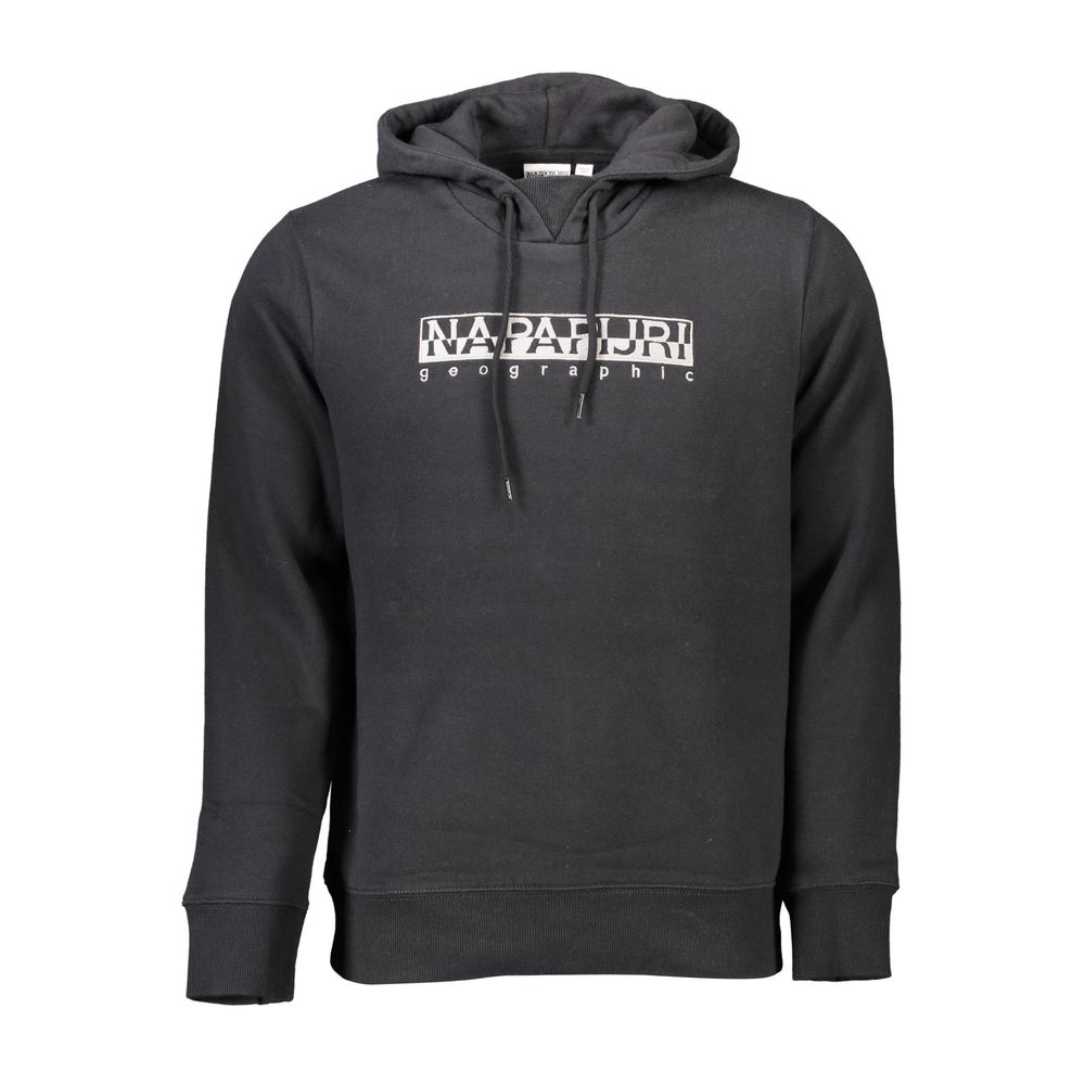 Napapijri Black Cotton Men Sweater - Urban Adventure Awaits