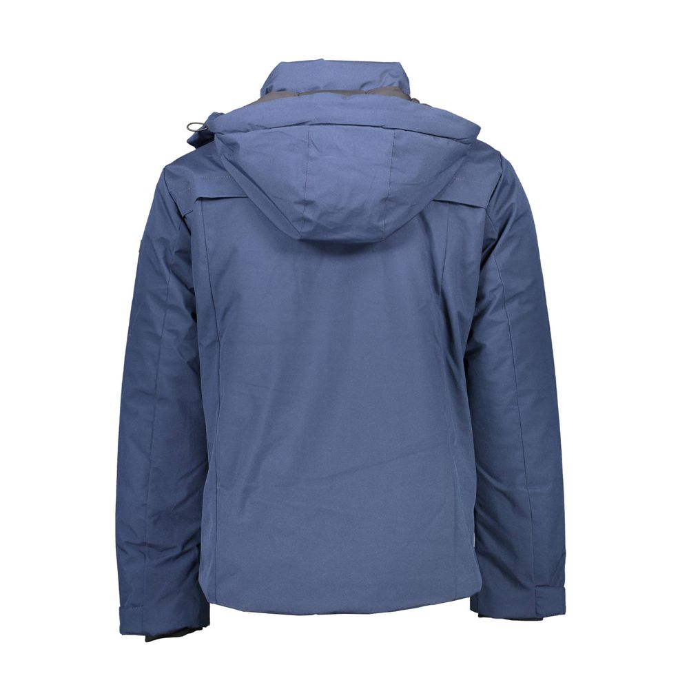 U.S. POLO ASSN. Blue Waterproof Men’s Jacket with Removable Hood