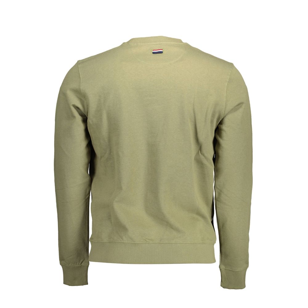U.S. POLO ASSN. Green Cotton Long-Sleeved Sweater for Men