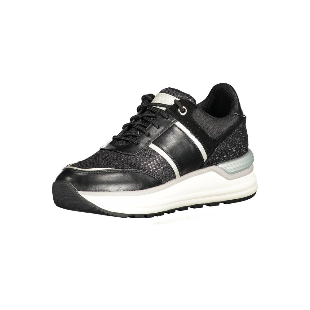 U.S. POLO ASSN. Black Polyester Sneaker with Contrasting Details