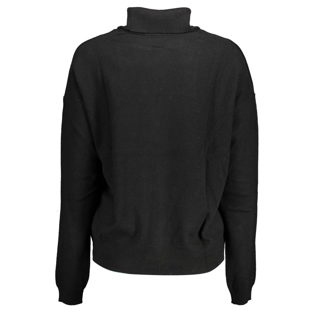 U.S. POLO ASSN. Black Wool Blend Turtleneck Sweater for Women