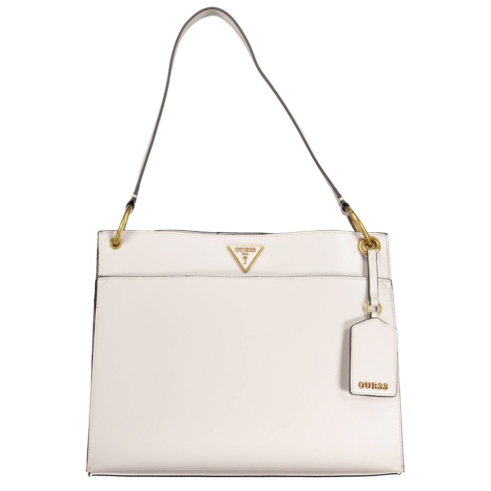 Guess Jeans Gray Shoulder Bag – Faux Leather, Organised Chic