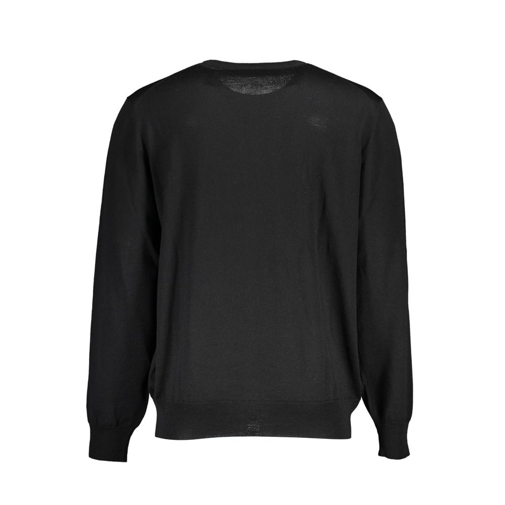 K-Way Black Wool Sweater: Urban Style Meets Functional Warmth