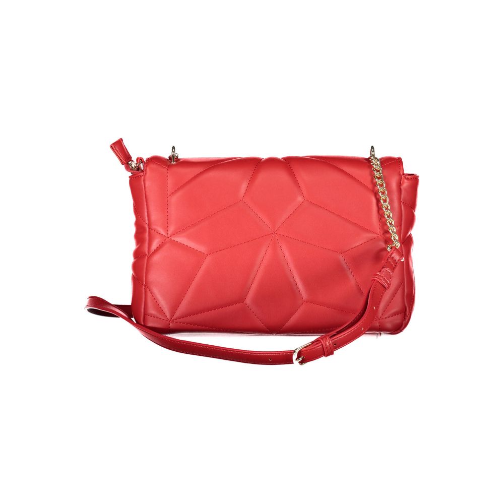 Valentino Bags Red Faux Leather Handbag with Shoulder Strap