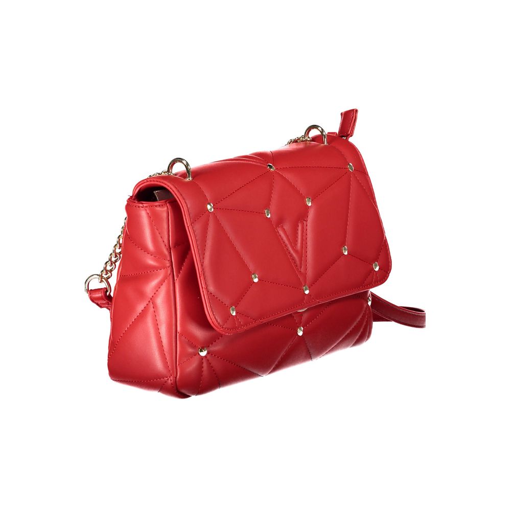 Valentino Bags Red Faux Leather Handbag with Shoulder Strap
