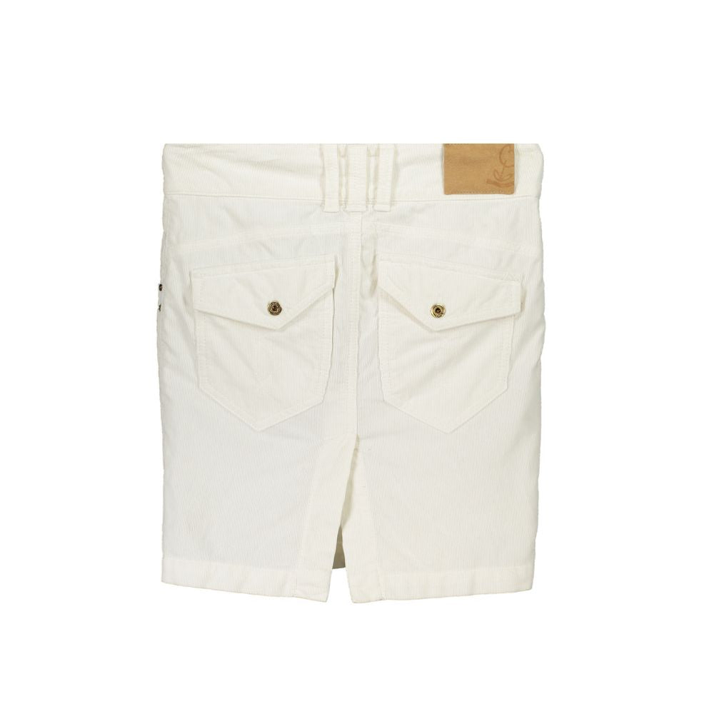 Patrizia Pepe White Cotton Skirt with 5 Pockets