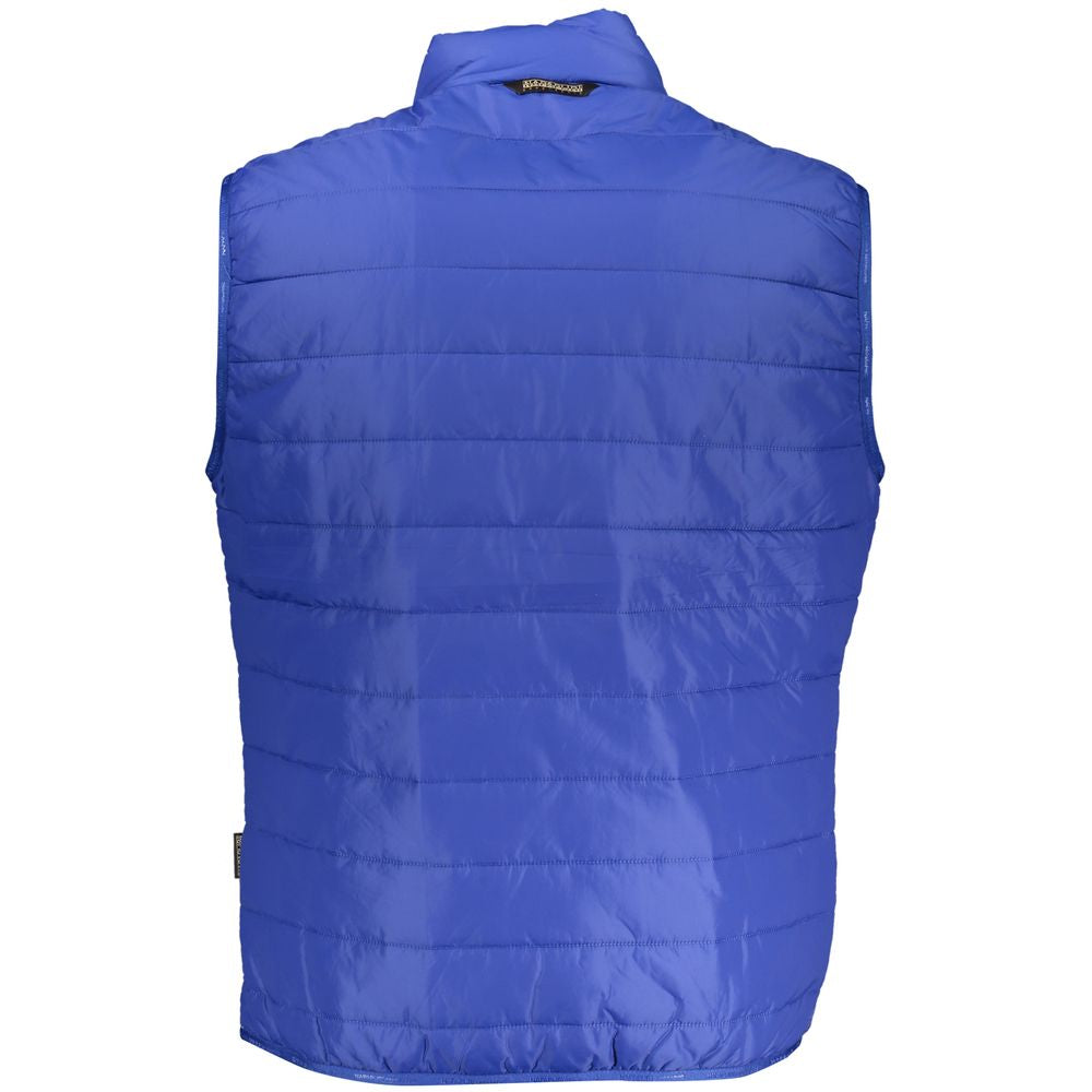 Napapijri Blue Sleeveless Contrast Detail Gilet Jacket