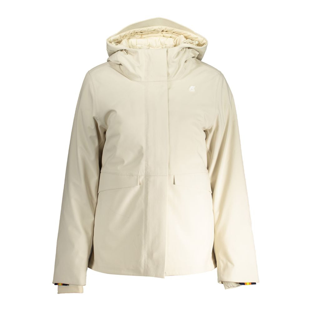 K-WAY Beige Polyester Hooded Jacket