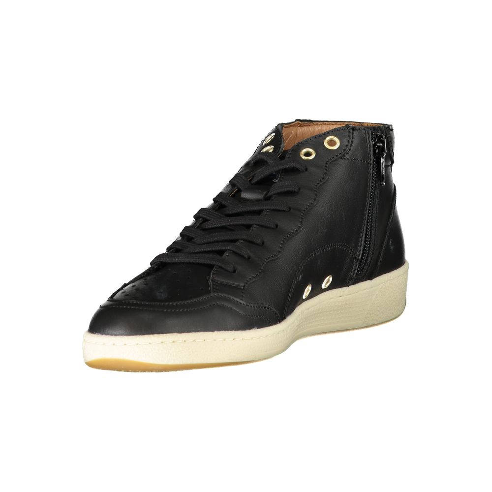 Blauer Black Polyester Sneaker with Side Zip