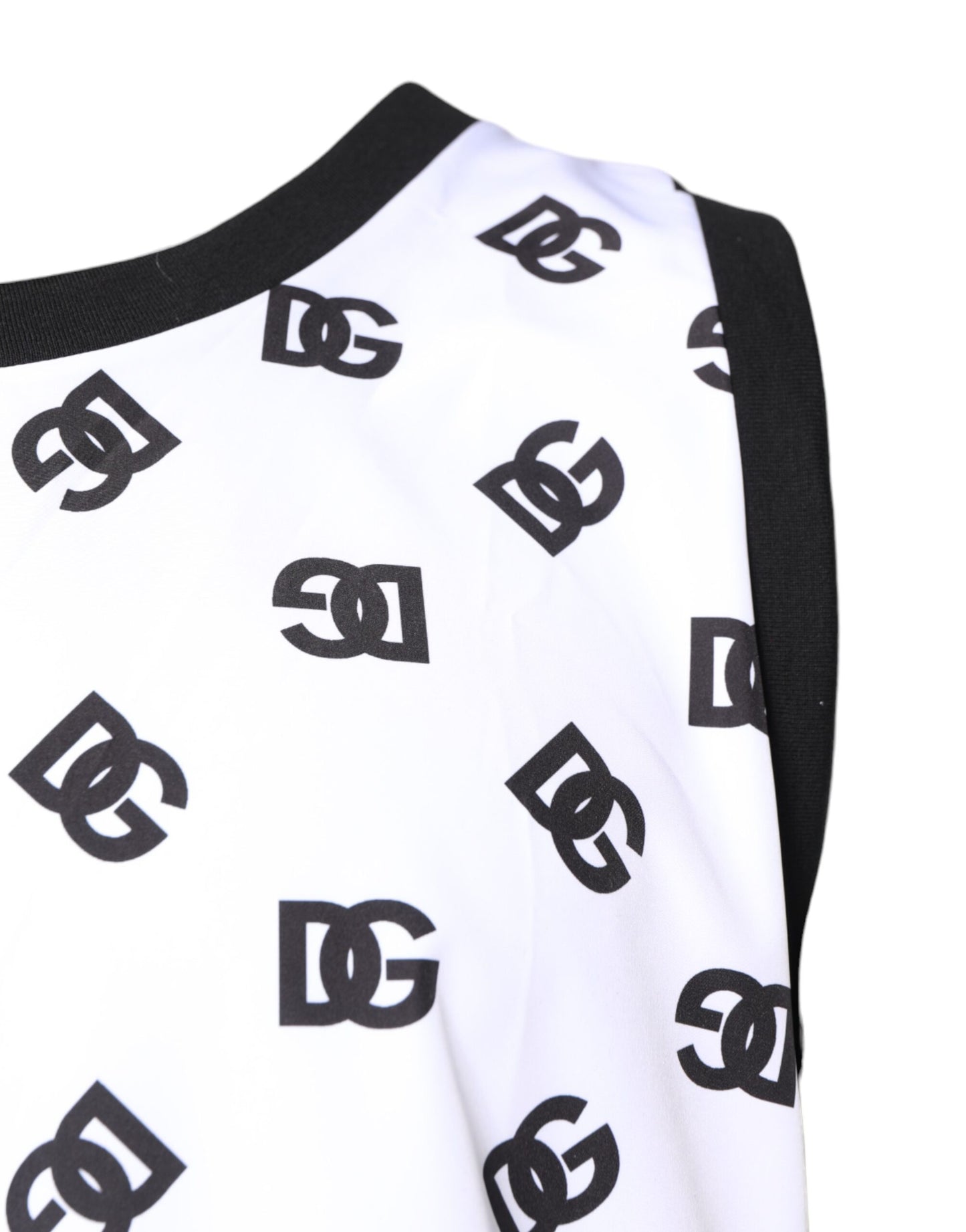 Dolce & Gabbana DG Logo White Polyester Sleeveless T-shirt