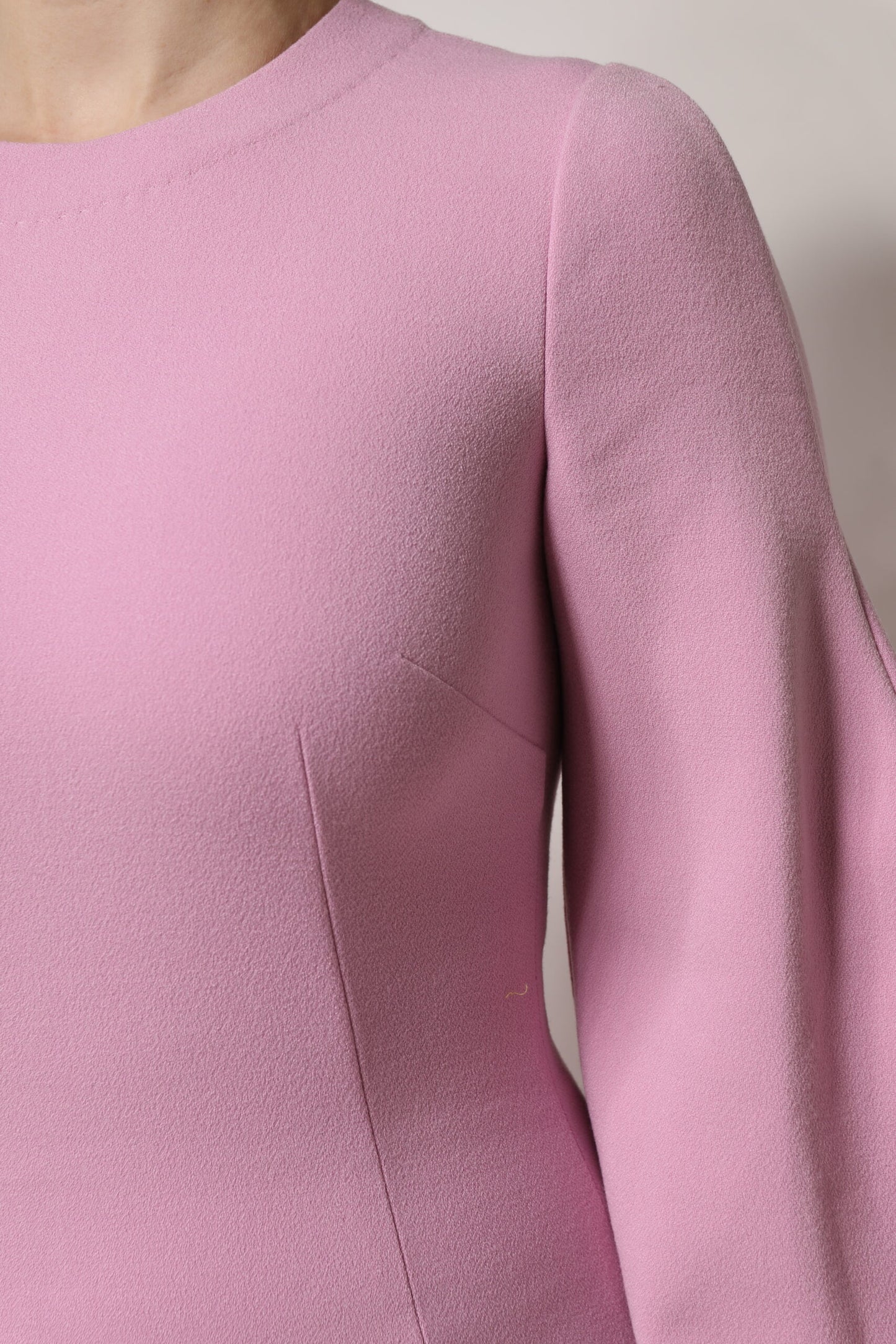 Dolce & Gabbana Pink Long Sleeves Sheath Mini Dress