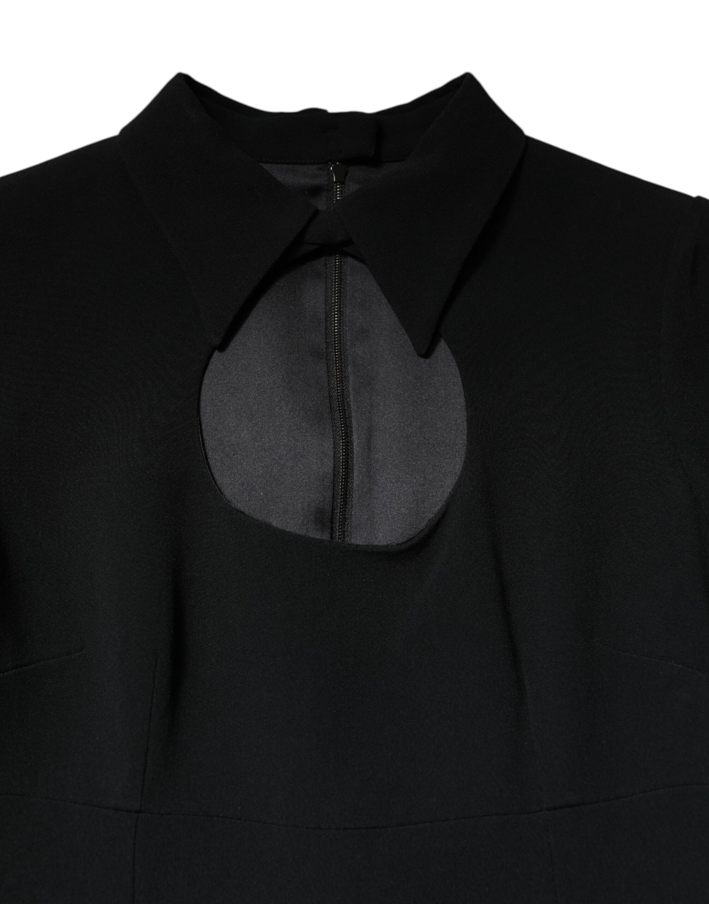 Dolce & Gabbana Black Long Sleeve Bodycon Sheath Midi Dress