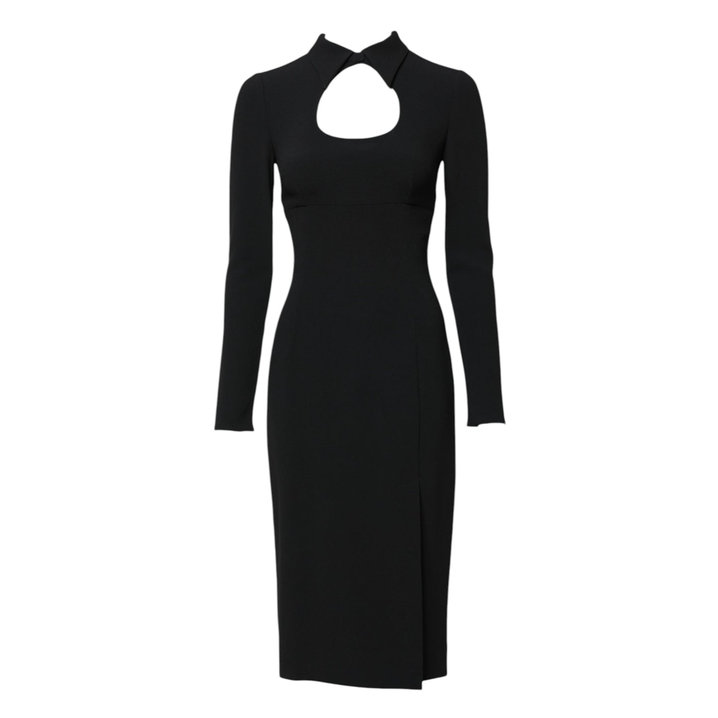 Dolce & Gabbana Black Long Sleeve Bodycon Sheath Midi Dress