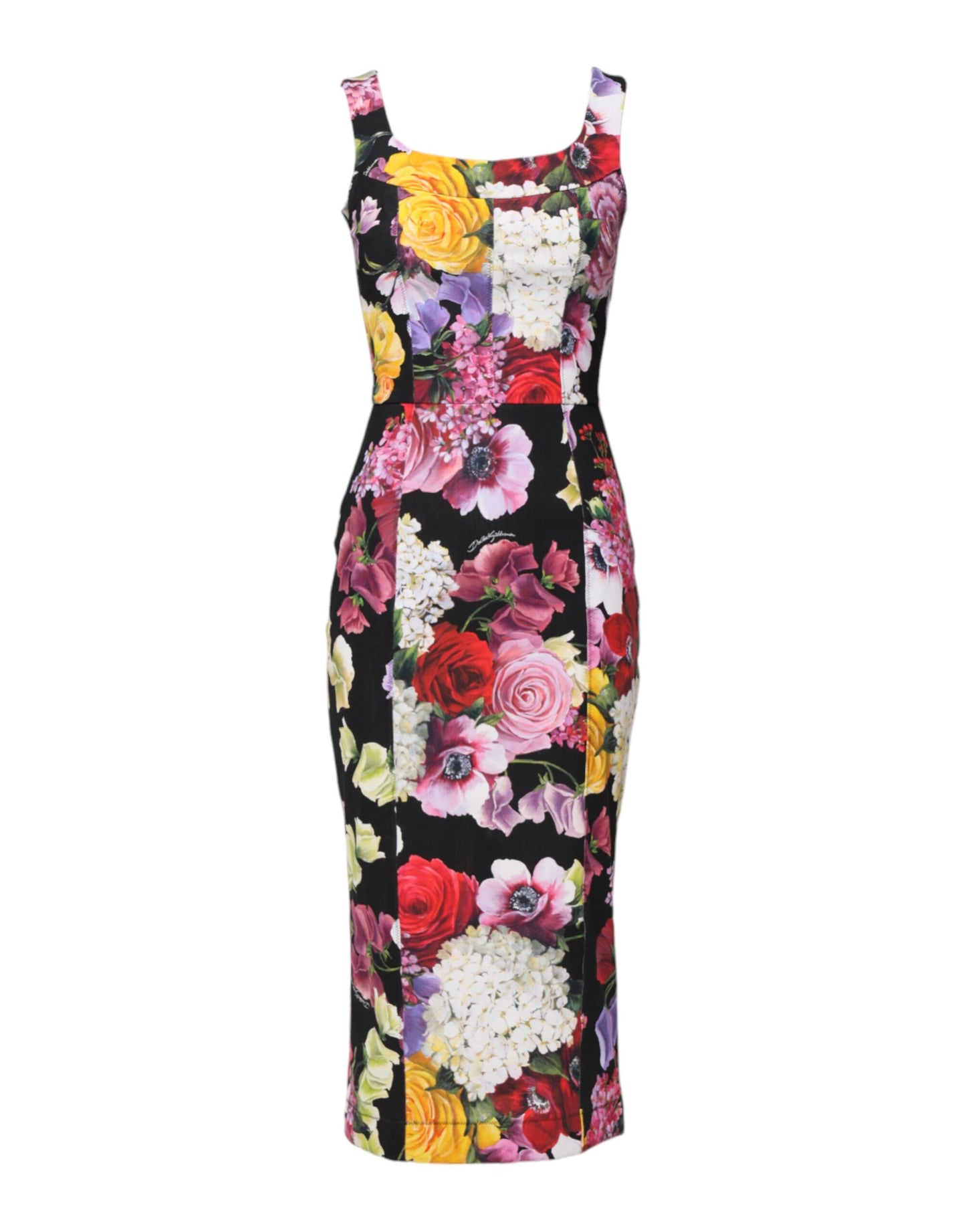Dolce & Gabbana Multicolour Ortensia Patchwork Sheath Dress