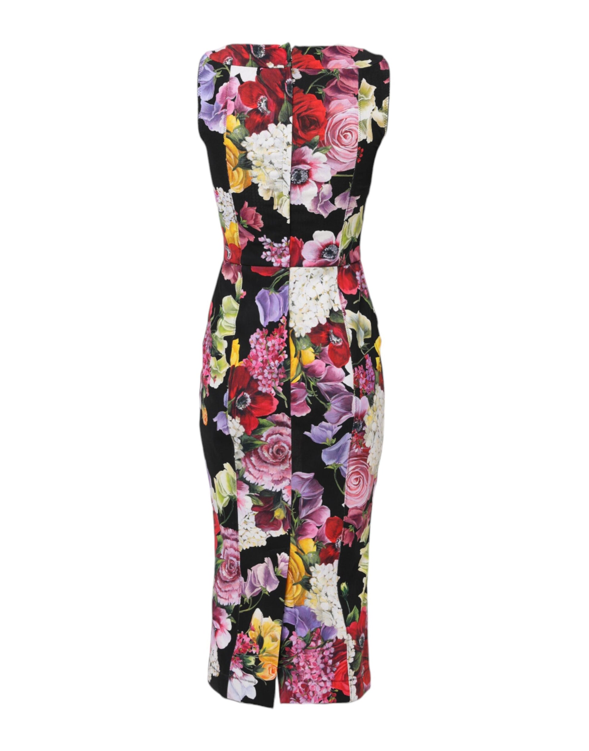 Dolce & Gabbana Multicolour Ortensia Patchwork Sheath Dress