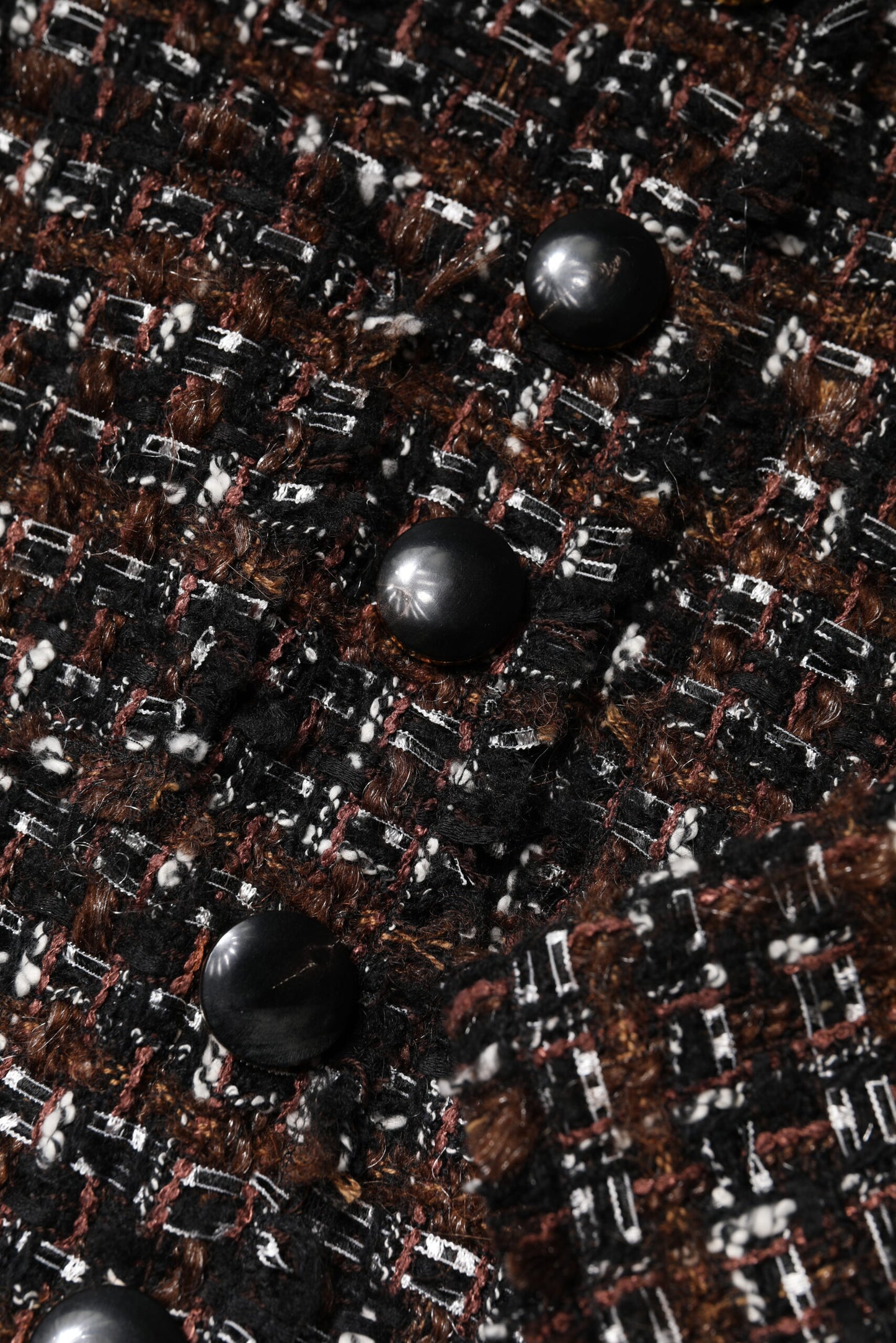 Dolce & Gabbana Brown Tweed Short Sleeve A-line Mini Dress