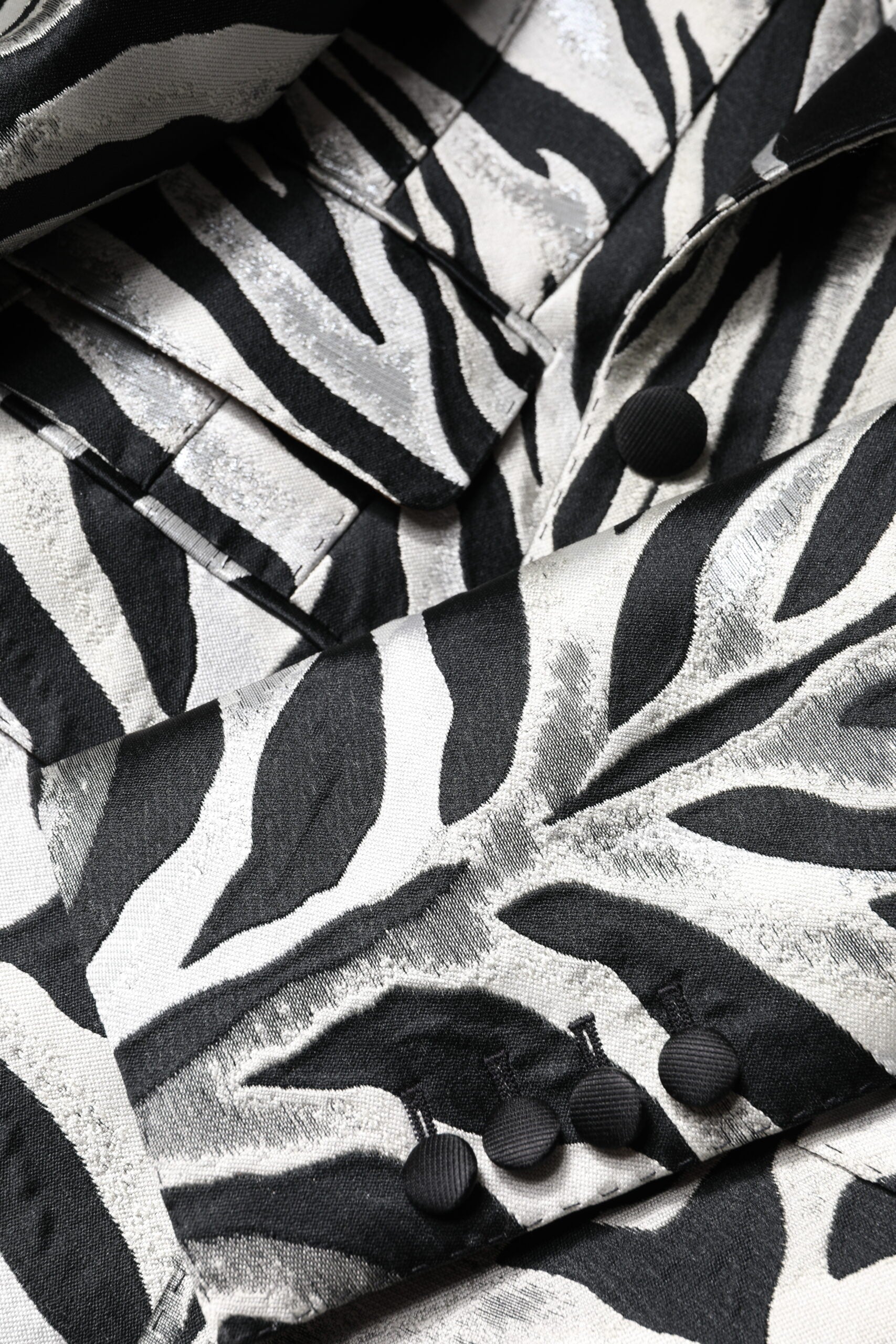 Dolce & Gabbana Black & White Women's Zebra Print Blazer Jacket