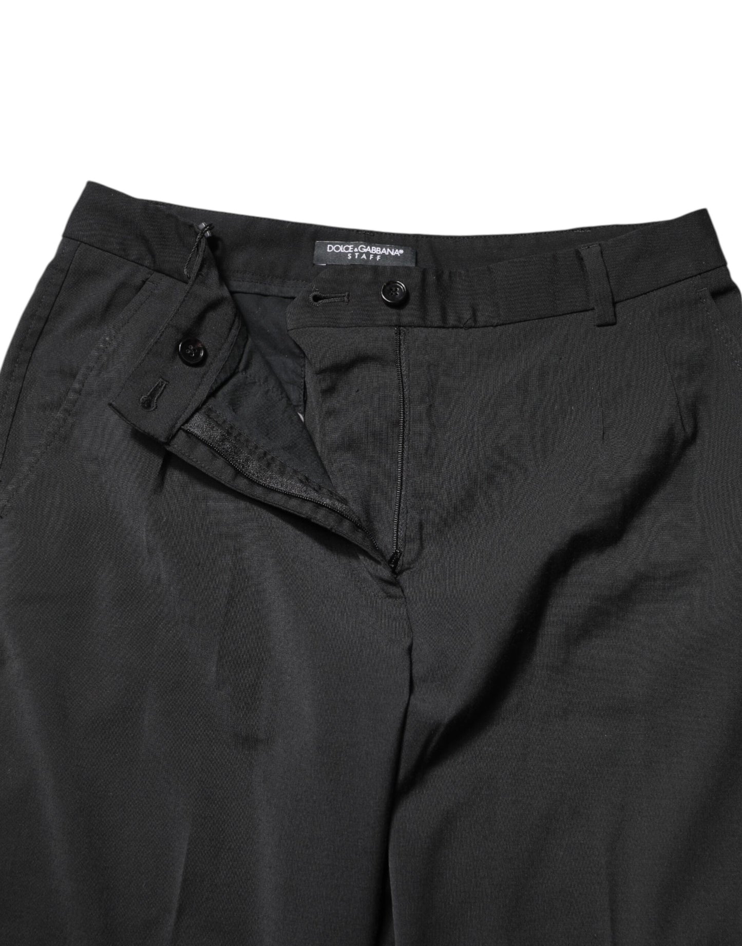 Dolce & Gabbana Black High Waist Slim Fit Pants