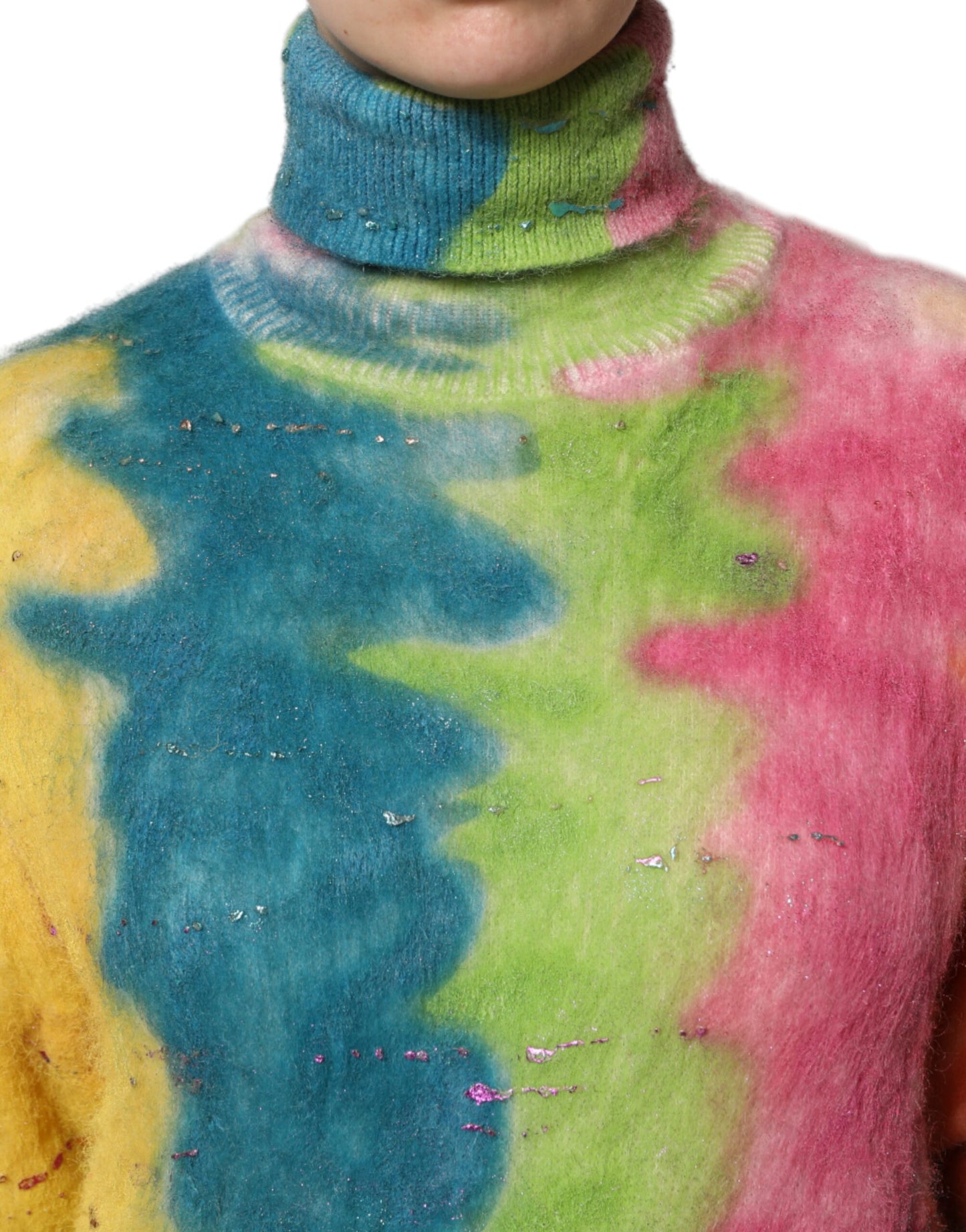 Dolce & Gabbana Multicolour Mohair Turtleneck Jumper