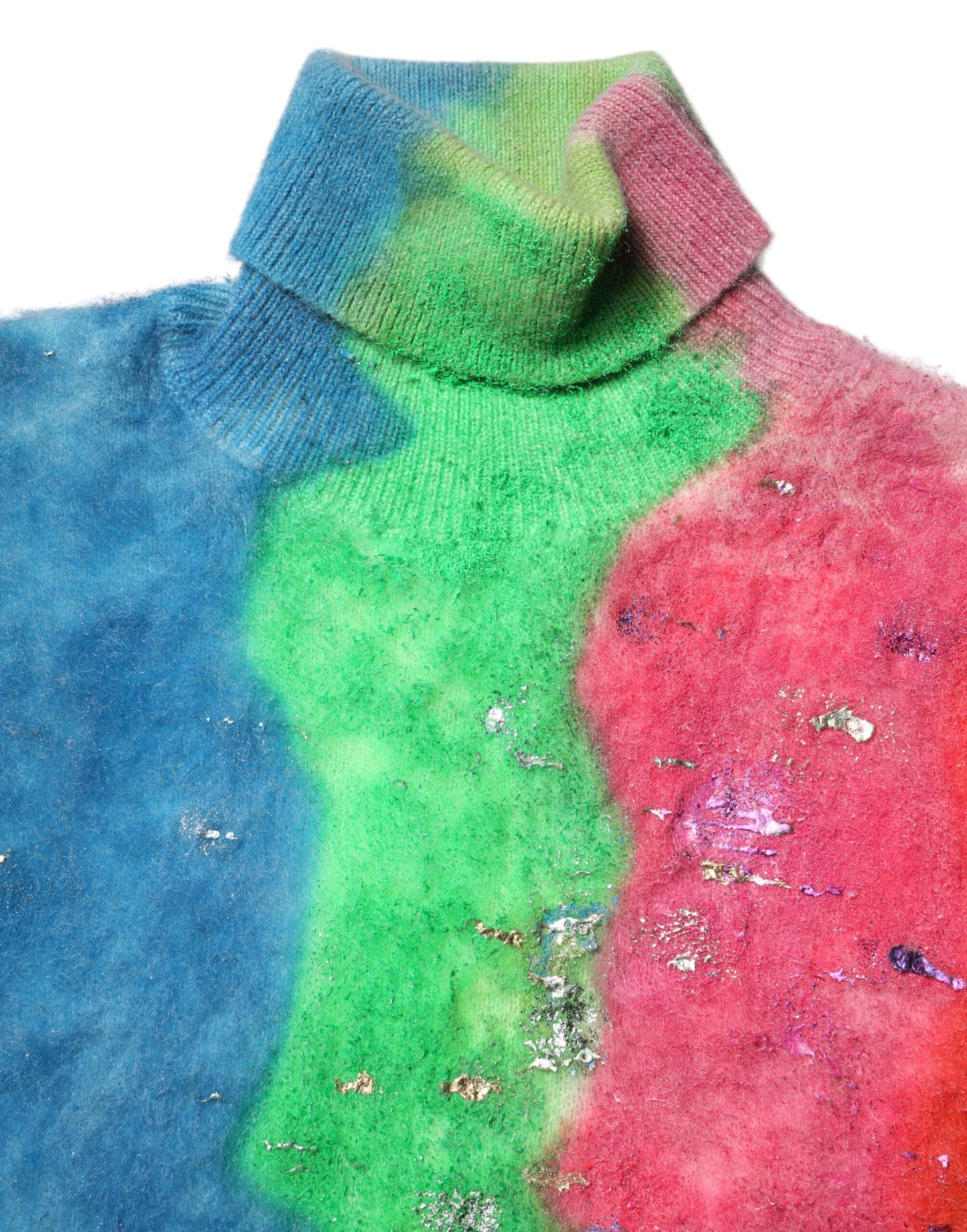 Dolce & Gabbana Multicolour Mohair Turtleneck Jumper