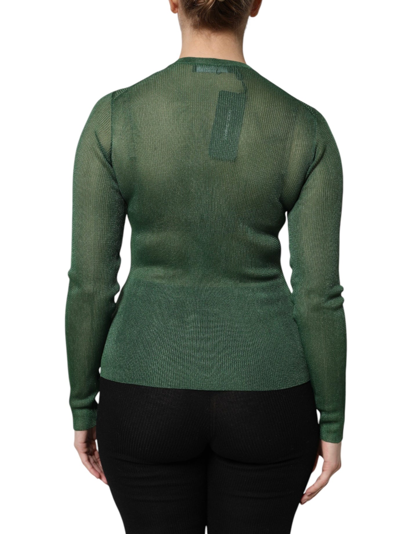 Dolce & Gabbana Green Button-Up Cardigan