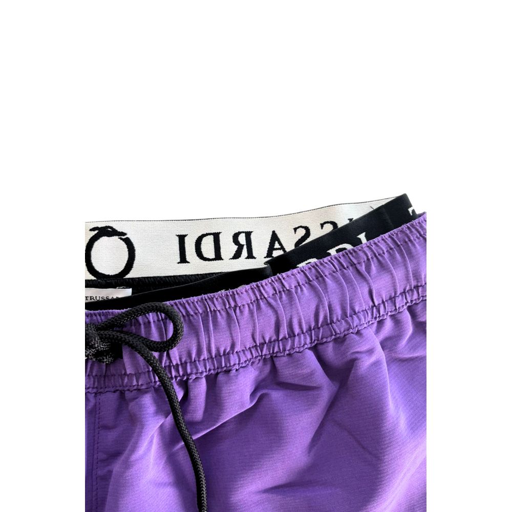 Trussardi Beachwear Purple Swim Shorts