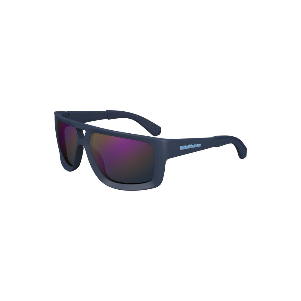 Calvin Klein Blue Plastic Square Sunglasses – 60mm