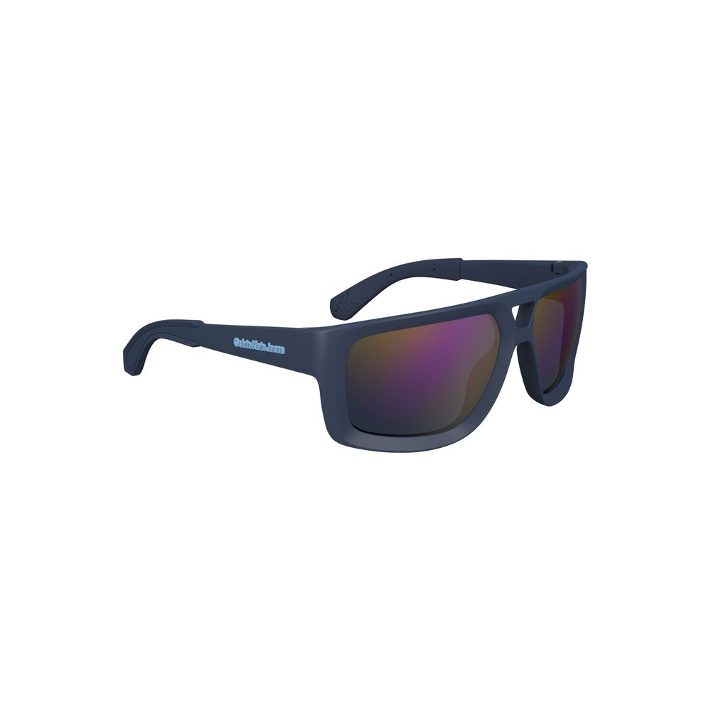 Calvin Klein Blue Plastic Square Sunglasses – 60mm