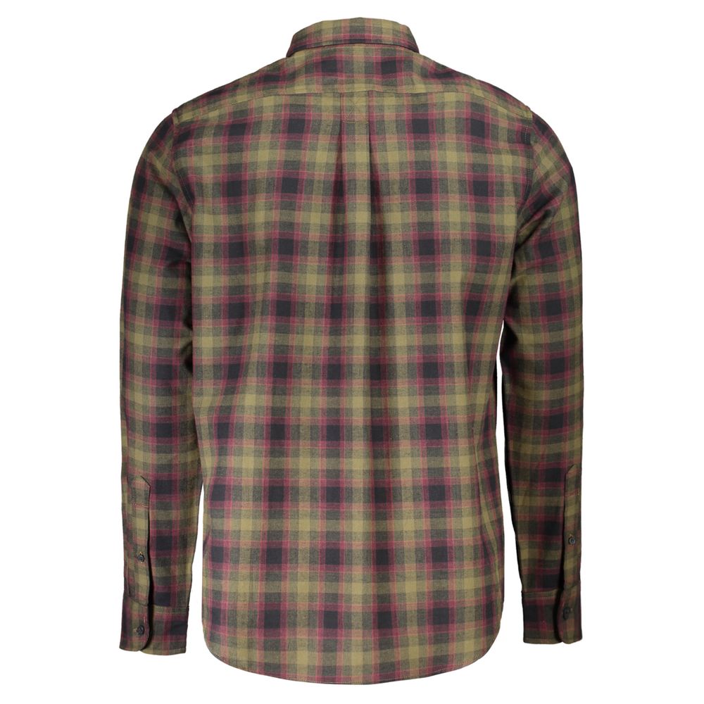 Timberland Green Cotton Shirt - Long Sleeve Tartan Style