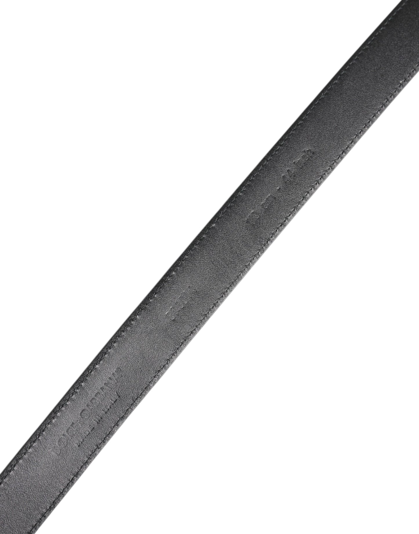 Dolce & Gabbana Black Calf Leather Metal Buckle Belt