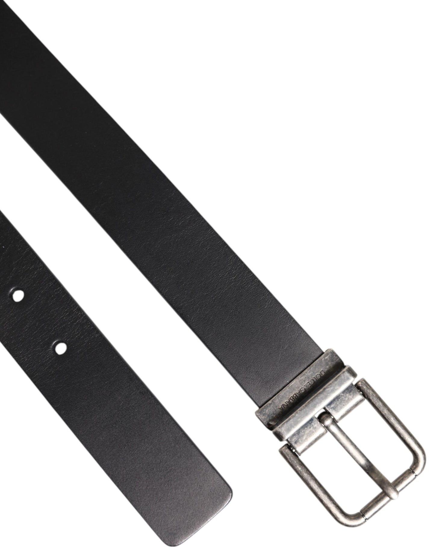 Dolce & Gabbana Black Classic Leather Buckle Belt