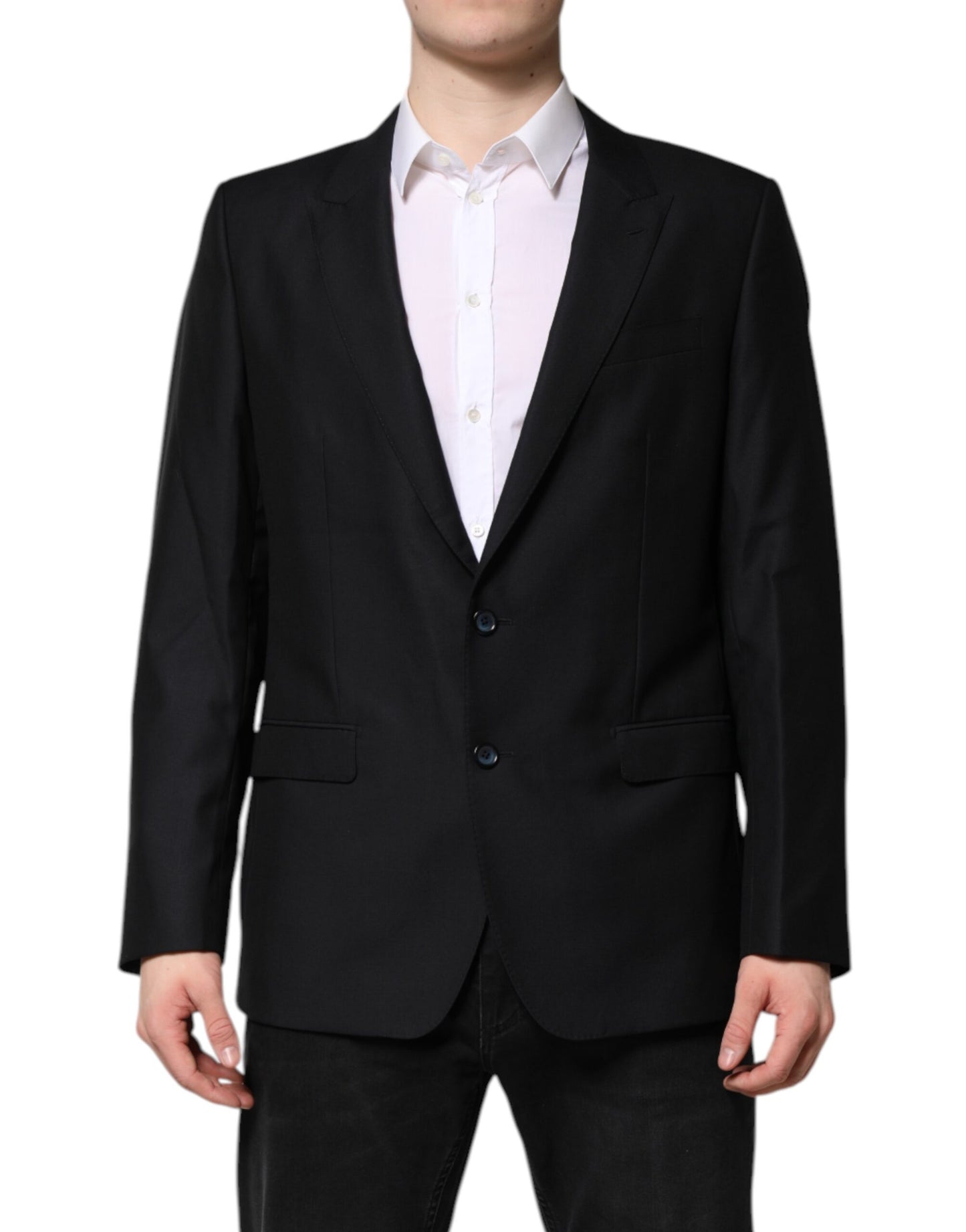 Dolce & Gabbana MARTINI Black Wool Blazer Coat Jacket
